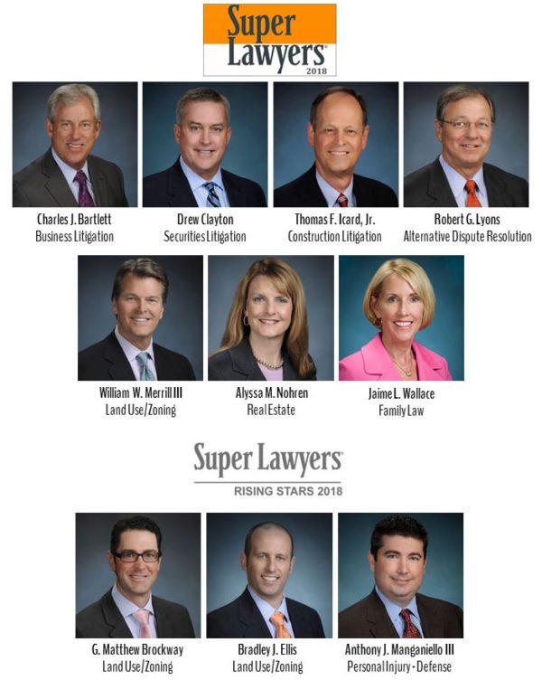 Ten Icard Merrill Attorneys Named to 2018 Florida Super Lawyers and Rising Stars