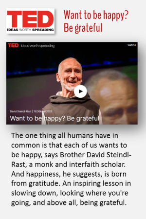 TED talk - Be grateful
