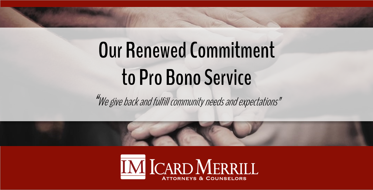 Icard Merrill Renews Commitment to Pro Bono Service