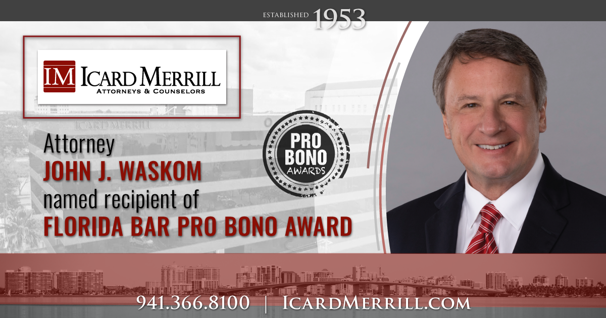 John Waskom pro bono service award