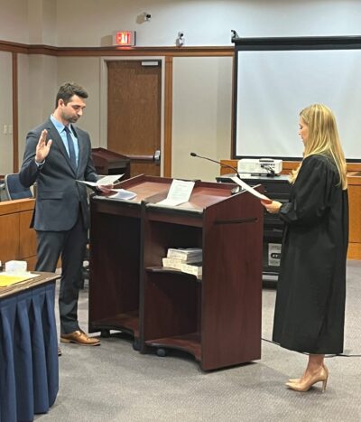 Brown swearing in